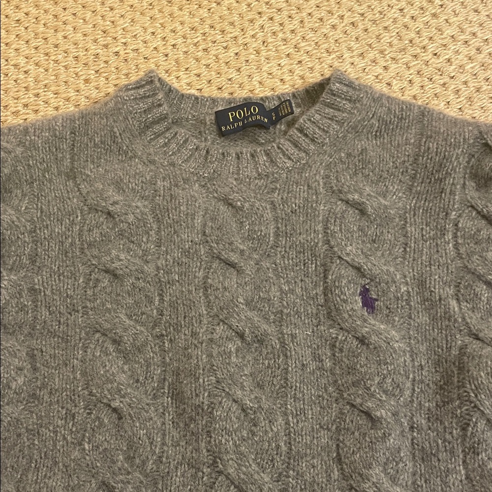 Polo by Ralph Lauren Charcoal Cable Knit Sweater